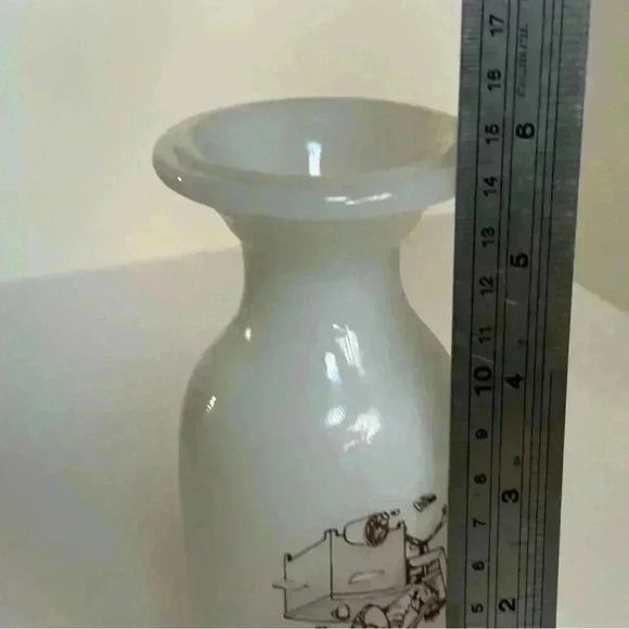 Funny NSFW vintage milk glass pedestal mug  “stretch your coffee break” - Picture 5 of 6